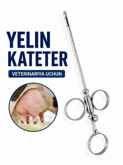 Veterinariya yelin kanali kateteri