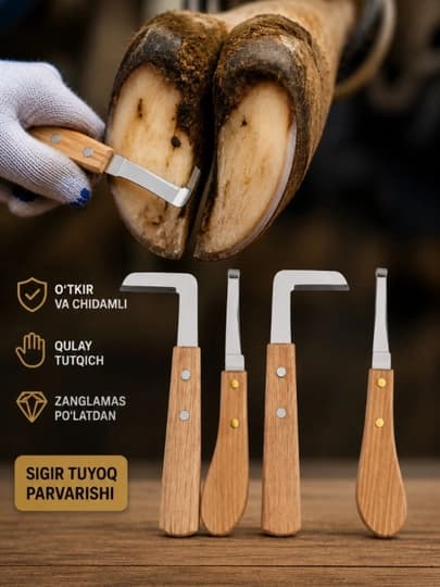 Tuyoq pichoqlari to‘plami 4 tasi 1 da